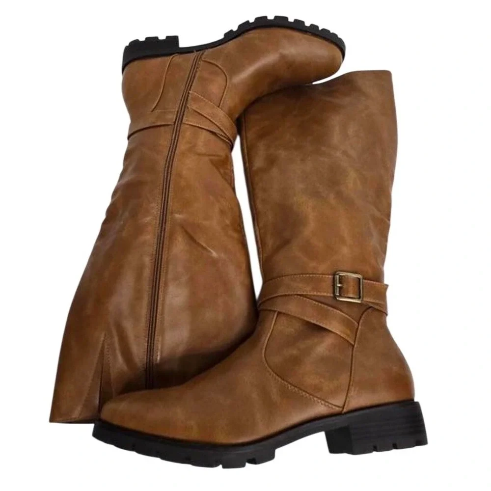Croft and Barrow Snare Drum Riding Boots Tan Size 6 New